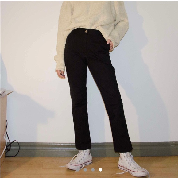 Black straight leg casual pants - Picture 4 of 4